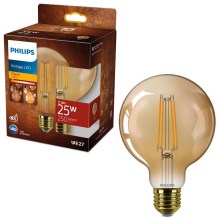 LED-Glühlampe VINTAGE Philips G95 E27/3,1W/230V 1800K