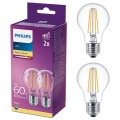 PACK 2x LED-Glühbirne Philips A60 E27/7W/230V 2700K