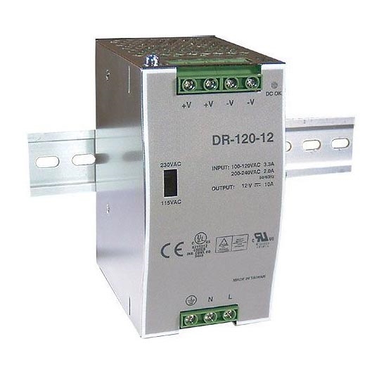  Industrie-Netzteil für Hutschiene 120W/12V/230V