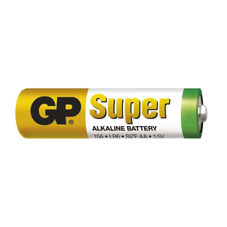 10 Stück mit Alkalibatterien AA GP SUPER 1,5V
