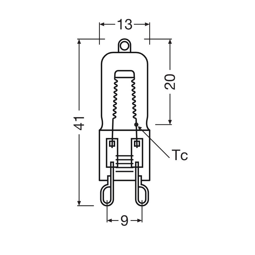 10er-Set Backofen-Halogenlampe HALOPIN G9/25W/230V/2700K - Osram