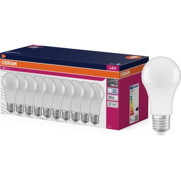 10er-Set LED-Glühbirne CLASSIC A75 E27/10W/230V 4000K - Osram