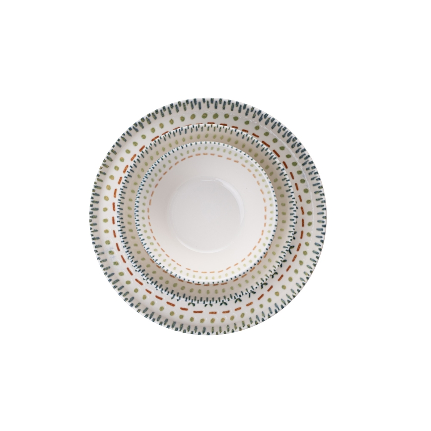 12-teiliges Geschirrset, bunt/Porzellan