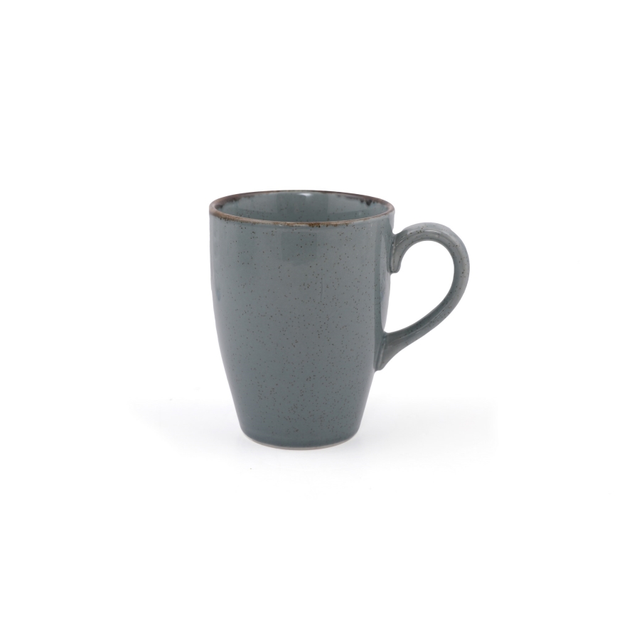 16-teiliges Geschirrset, grau/Porzellan