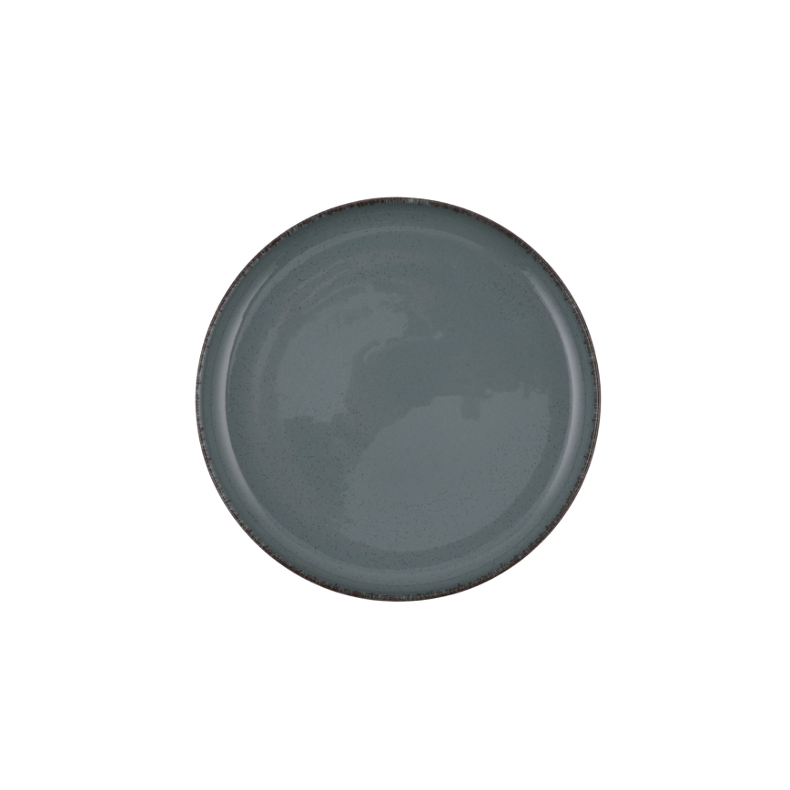 16-teiliges Geschirrset, grau/Porzellan