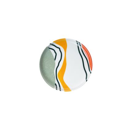 18-teiliges, buntes Porzellan/Geschirr