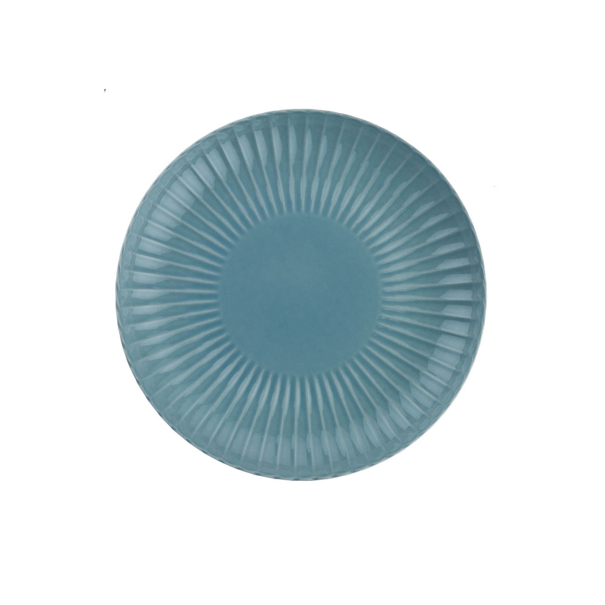 18-teiliges Geschirrset blau/Porzellan
