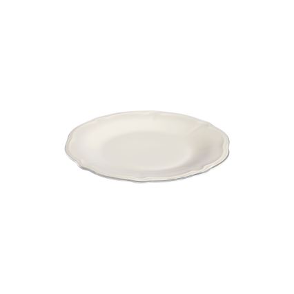 18-teiliges Geschirrset, cremefarben/silber, Porzellan