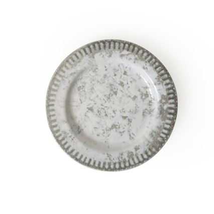 18-teiliges Geschirrset, grau/Keramik