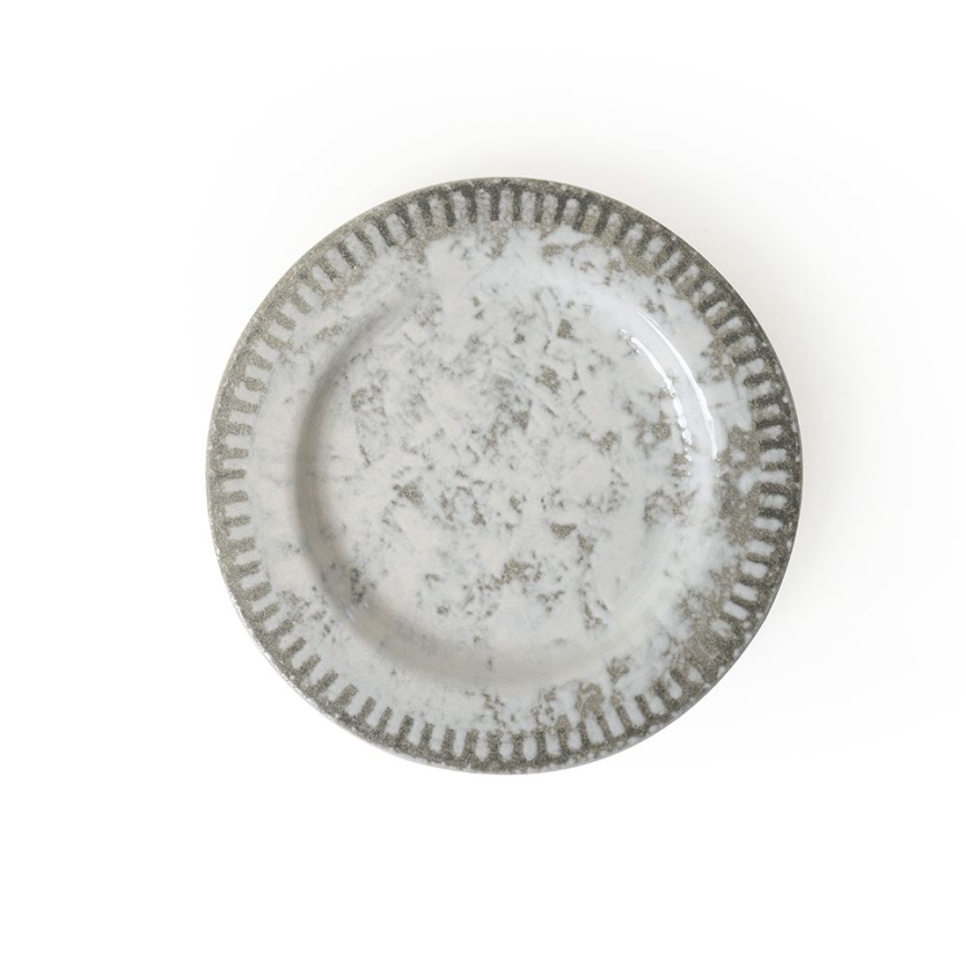 18-teiliges Geschirrset, grau/Keramik