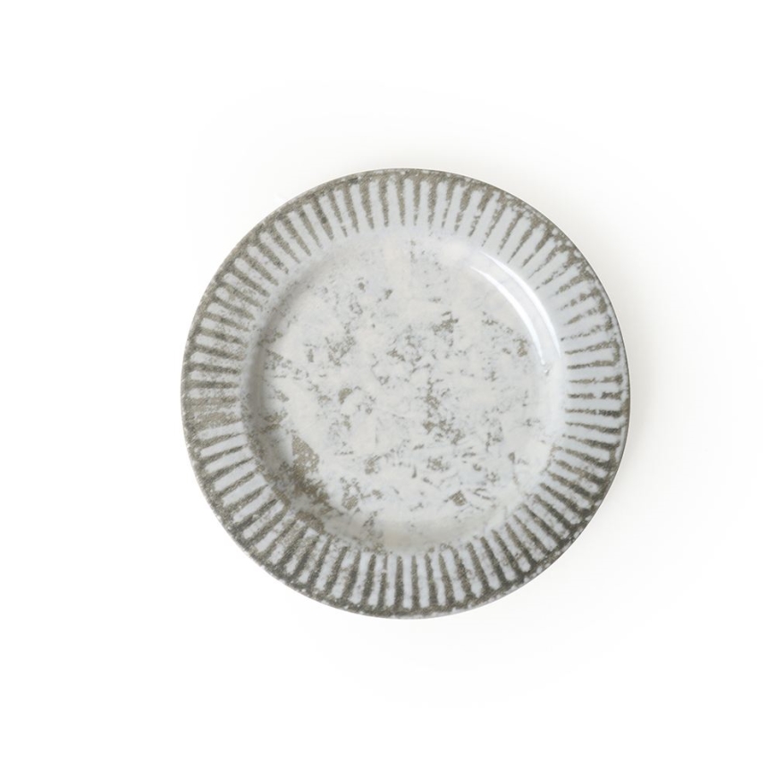 18-teiliges Geschirrset, grau/Keramik