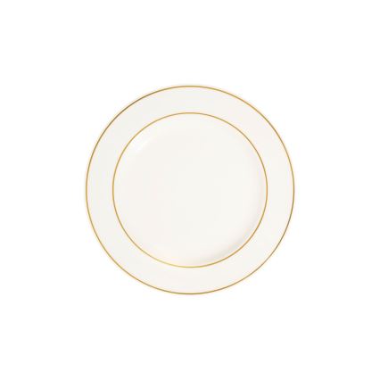 18-teiliges Geschirrset, Weiß/Gold, Porzellan