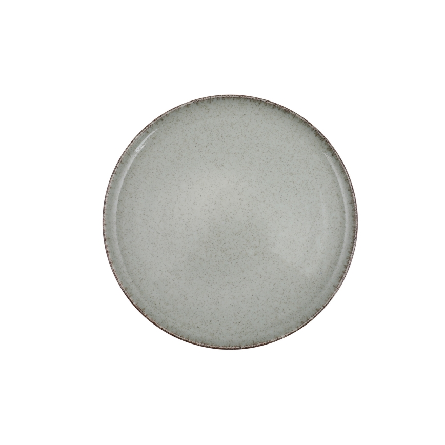 18-teiliges Speiseservice, grün/Porzellan