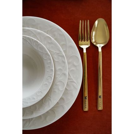 18-teiliges Speiseservice weiß/Porzellan
