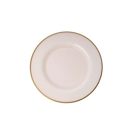 18-teiliges Tafelservice, Beige/Gold, Porzellan