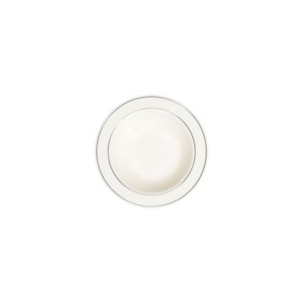 18-teiliges Tafelservice creme/silber/Porzellan