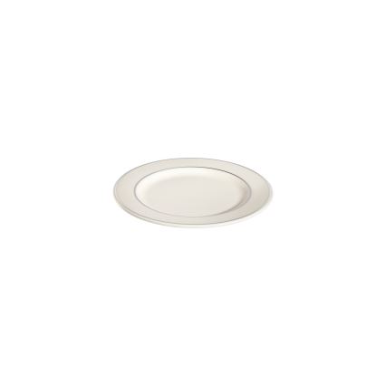 18-teiliges Tafelservice creme/silber/Porzellan