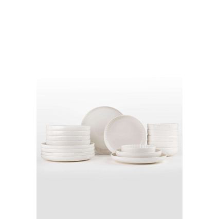 18-teiliges Tafelservice weiß/Porzellan