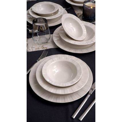 18-teiliges Tafelservice, weiß/Porzellan