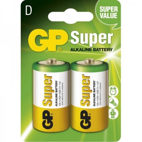 2 Stk Alkalibatterie LR20 GP SUPER 1,5V