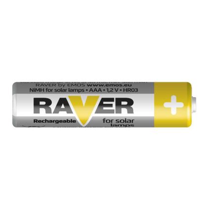 2 Stk. wiederbeladbare Batterien AAA RAVER NiMH/1,2V/400 mAh