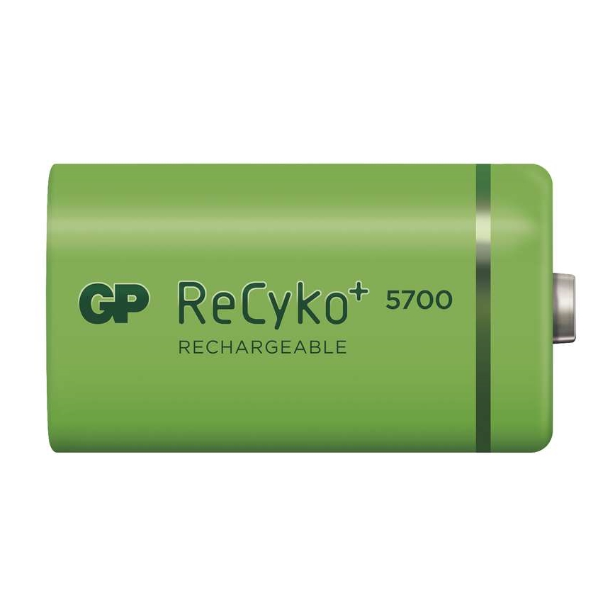 2 Stk. wiederbeladbare Batterien D GP RECYKO+ NiMH/1,2V/5700 mAh