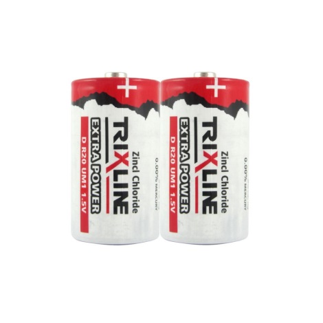 2 Stück Zink-Chlorid Batterie D/R20 1,5V Trixline Extra Power