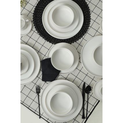 20-teiliges Speiseservice, weiß, aus Keramik