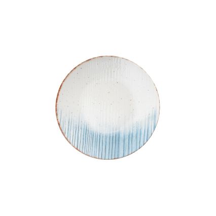 24-teiliges Essgeschirr-Set, weiß/blau, Porzellan