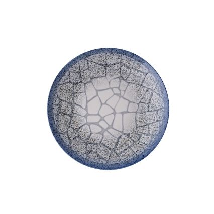 24-teiliges Essservice, blau/Porzellan