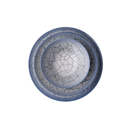 24-teiliges Essservice, blau/Porzellan