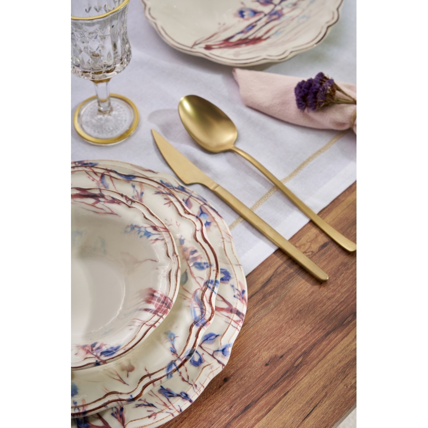 24-teiliges Essservice bunt/Porzellan