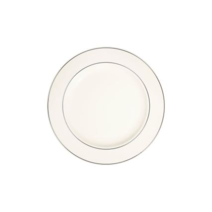 24-teiliges Essservice weiß/silber/Porzellan