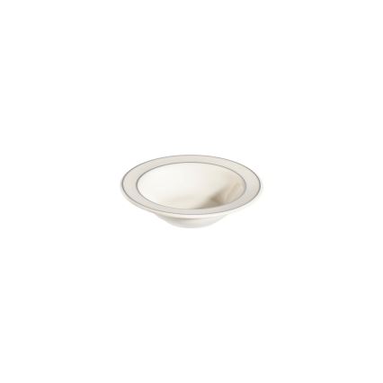 24-teiliges Essservice weiß/silber/Porzellan
