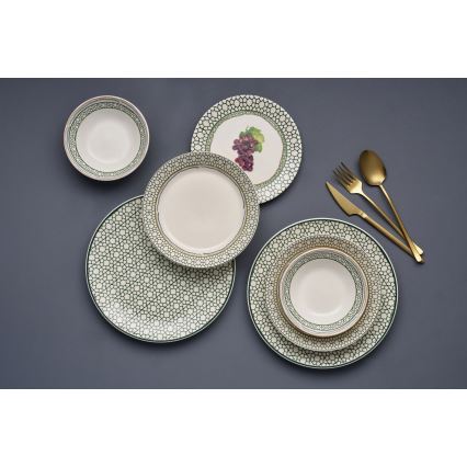 24-teiliges, farbenfrohes Keramik-Geschirrset