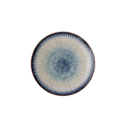 24-teiliges Geschirrset aus Porzellan, blau