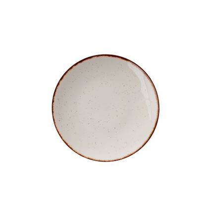 24-teiliges Geschirrset beige/braun/Porzellan