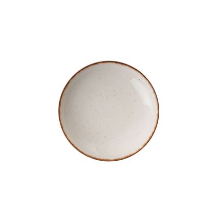 24-teiliges Geschirrset beige/braun/Porzellan