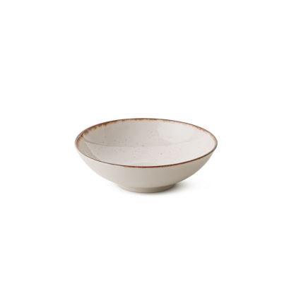 24-teiliges Geschirrset beige/braun/Porzellan