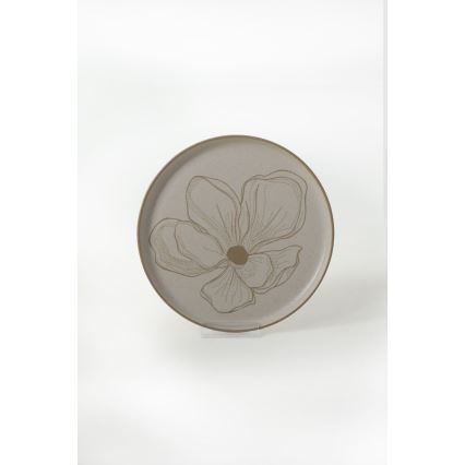 24-teiliges Geschirrset, beige/Keramik
