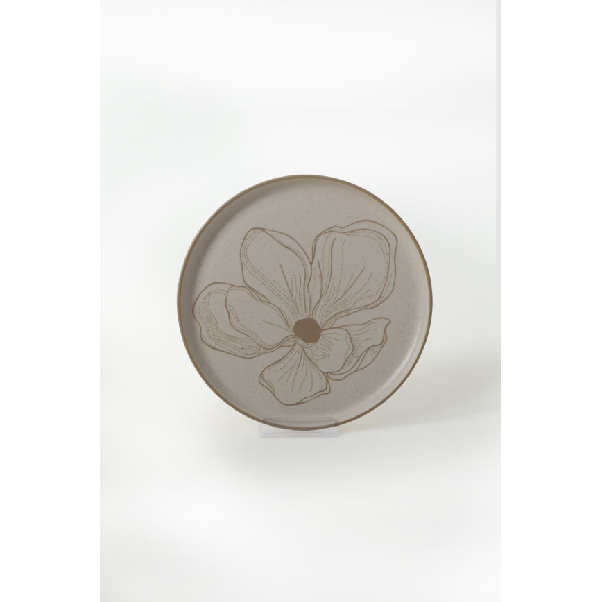 24-teiliges Geschirrset, beige/Keramik