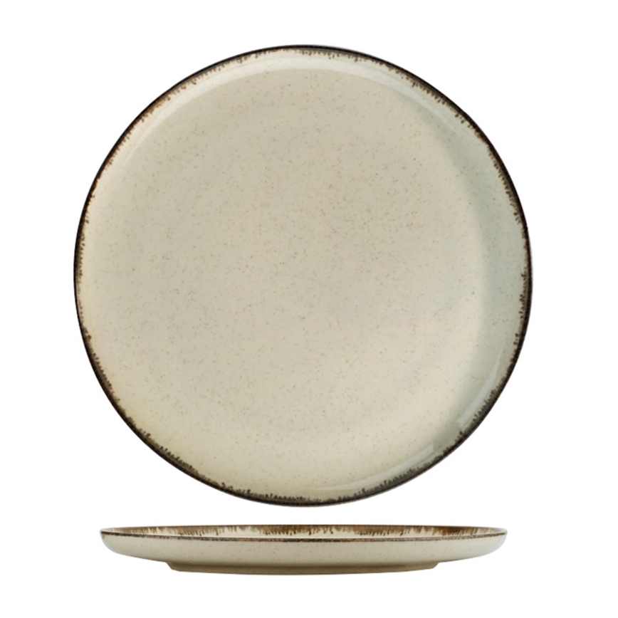 24-teiliges Geschirrset beige/Porzellan
