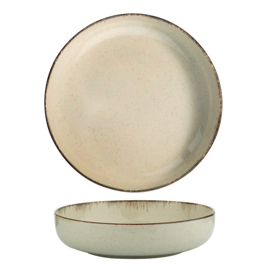 24-teiliges Geschirrset beige/Porzellan