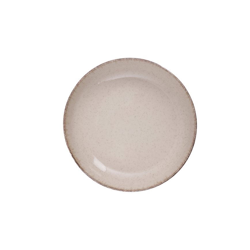 24-teiliges Geschirrset beige/Porzellan