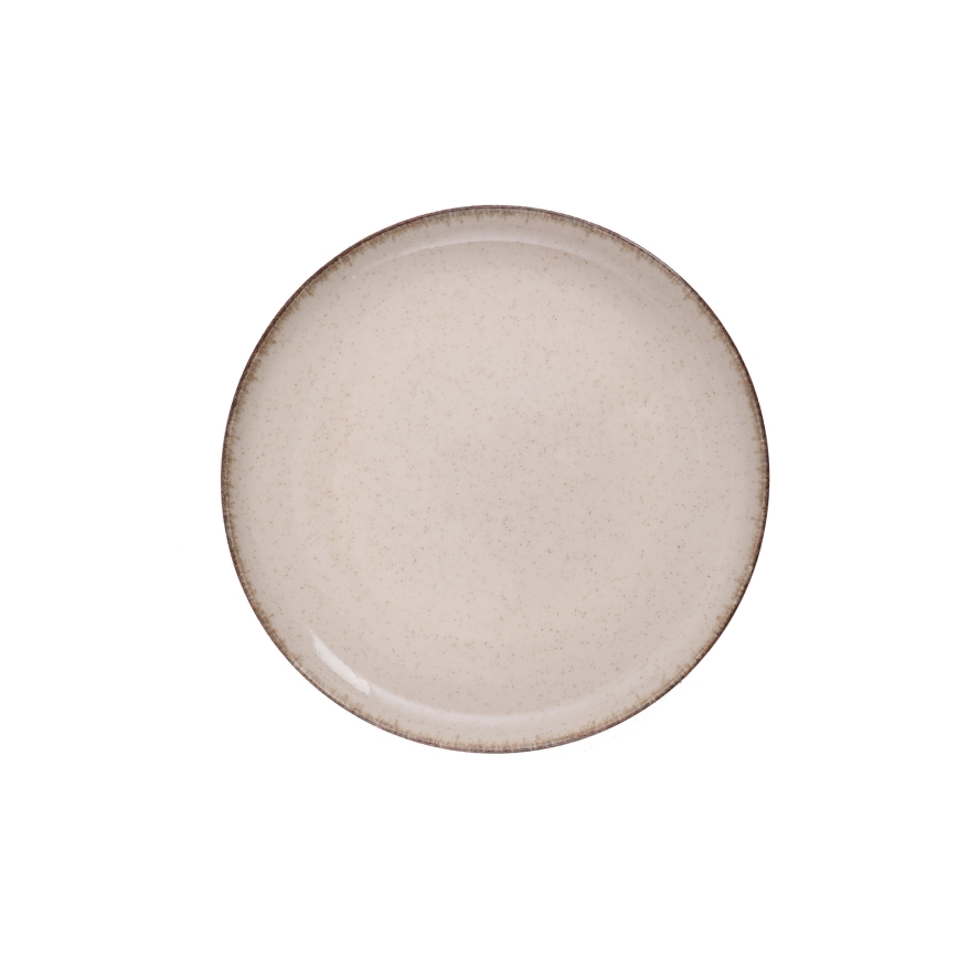24-teiliges Geschirrset beige/Porzellan