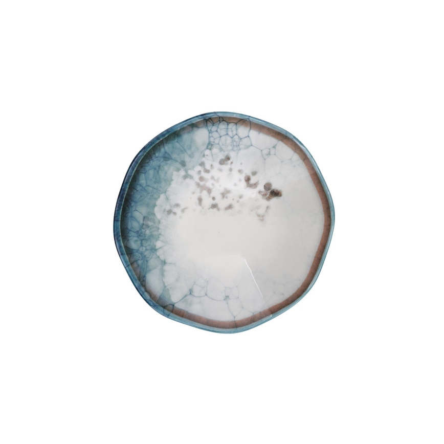 24-teiliges Geschirrset blau/Porzellan