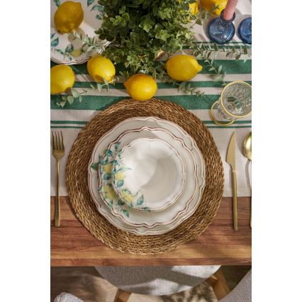 24-teiliges Geschirrset, bunt/Porzellan