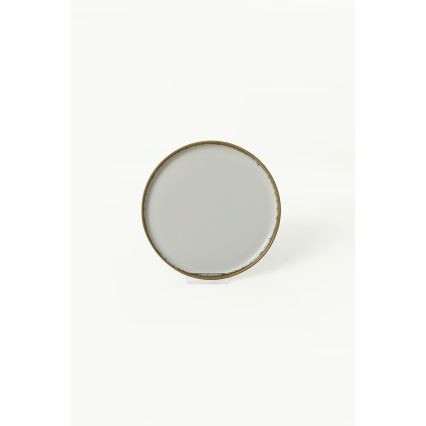 24-teiliges Geschirrset – creme/braun, Keramik