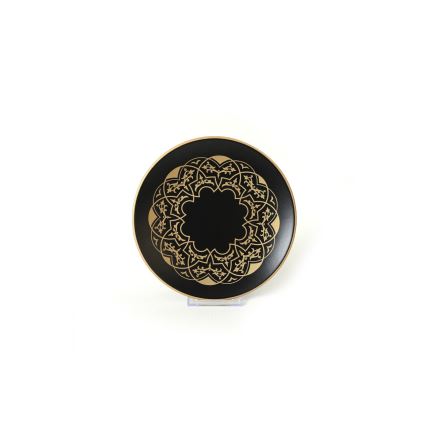 24-teiliges Geschirrset, schwarz/gold, Keramik