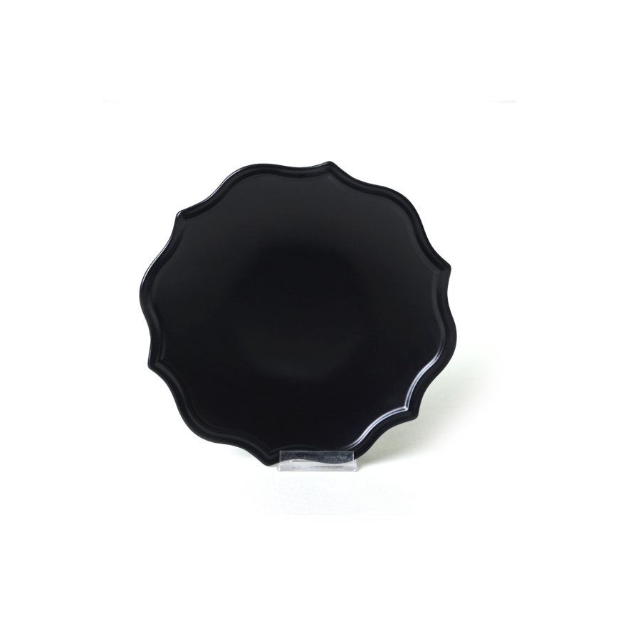 24-teiliges Geschirrset, schwarz/Steingut